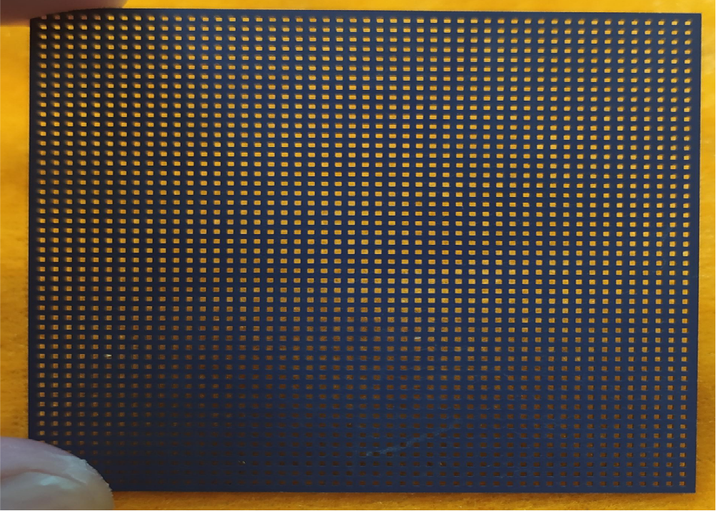 Silicon nitride ceramic micro-hole drilling sample produced with low-thermal-load laser processing