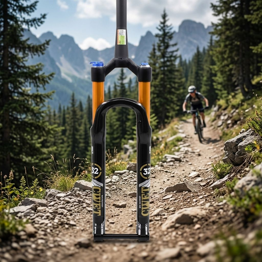 CIVET-RLC-TP-32-15X100 mountain bike air suspension fork with 32 mm AL 7050 stanchion and 100 mm travel