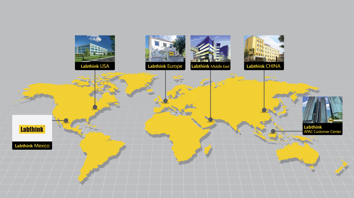 Labthink global supply and service network for packaging, food and pharmaceutical testing instruments