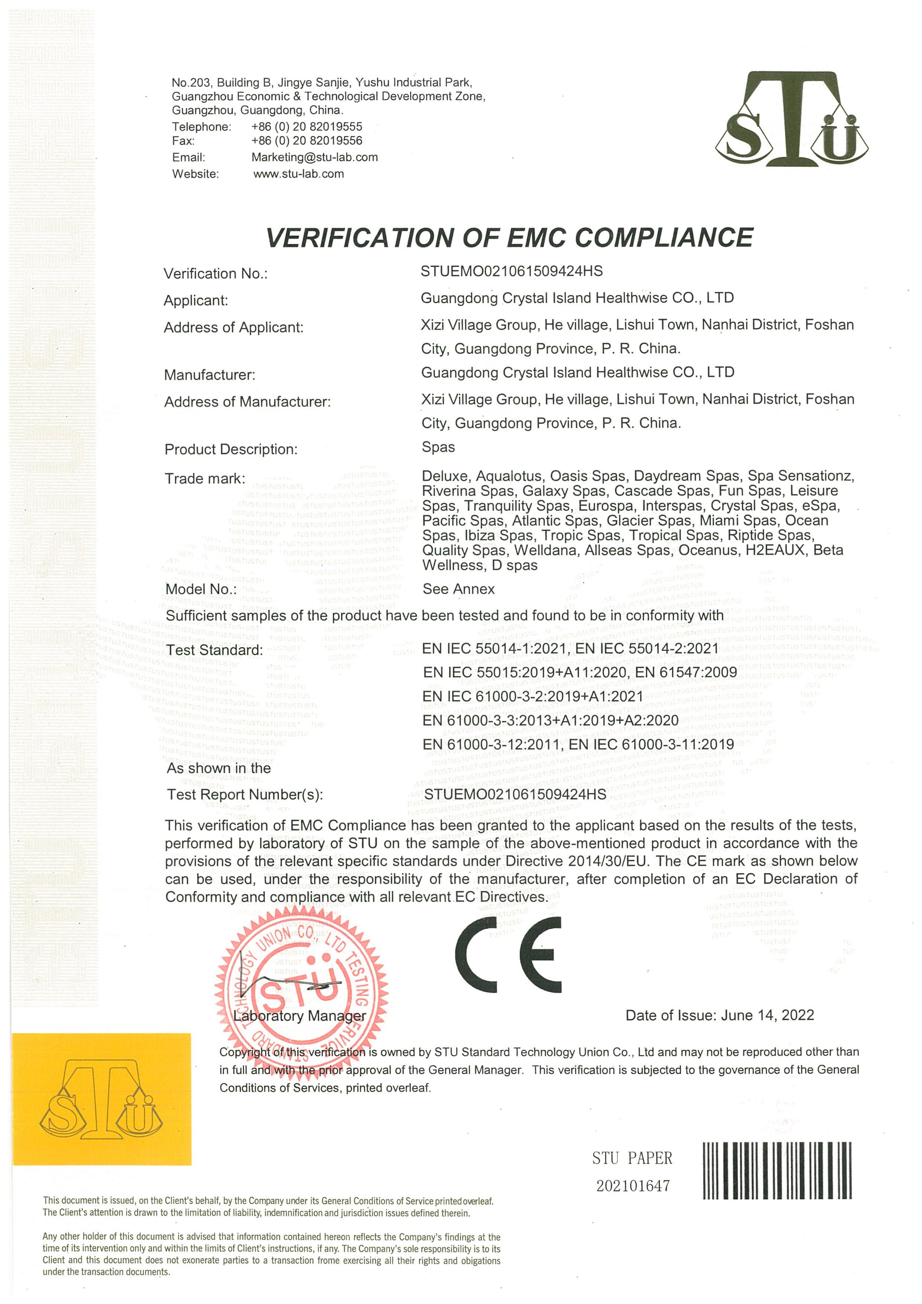 Verification of EMC Compliance