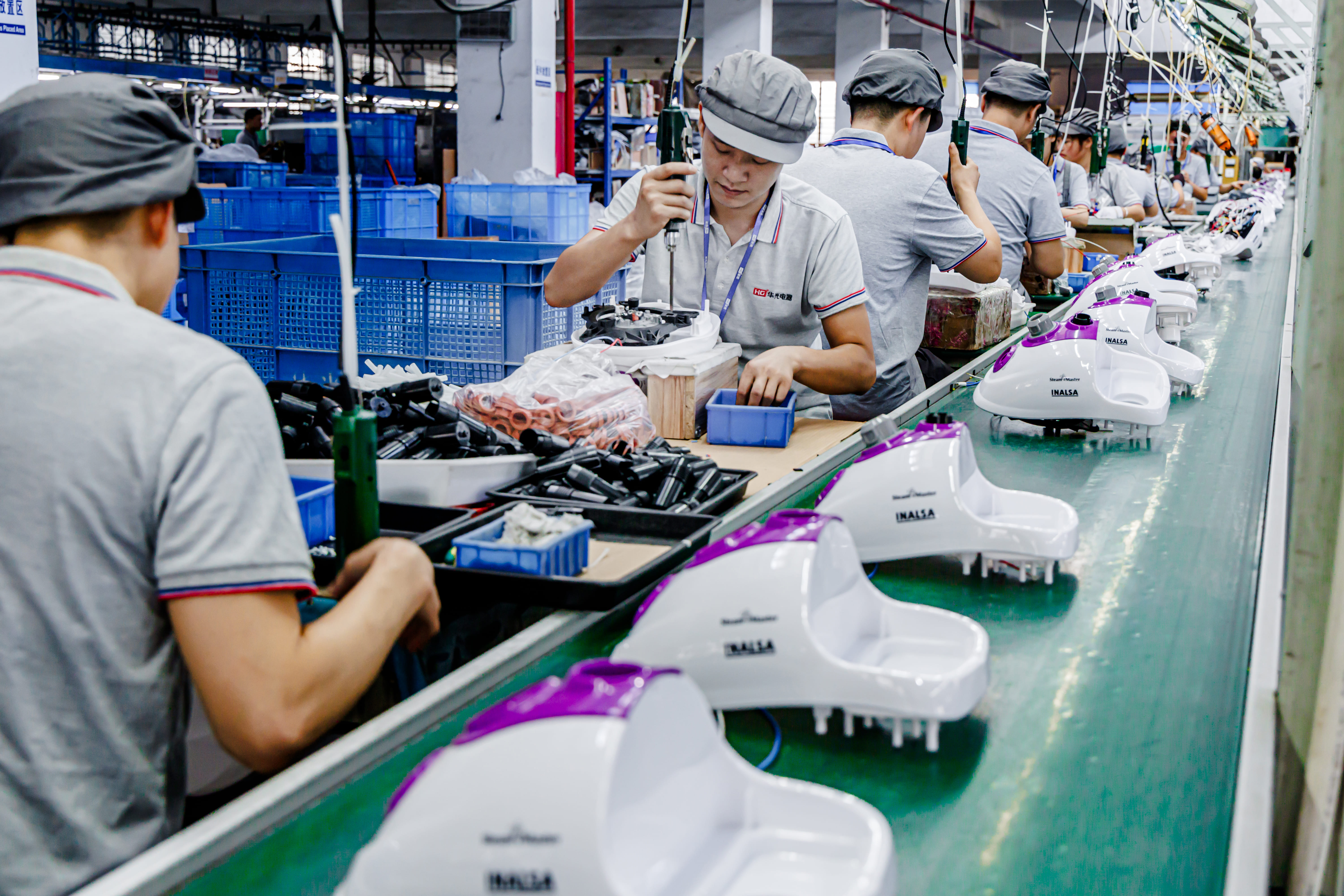 garment steamer assembly line
