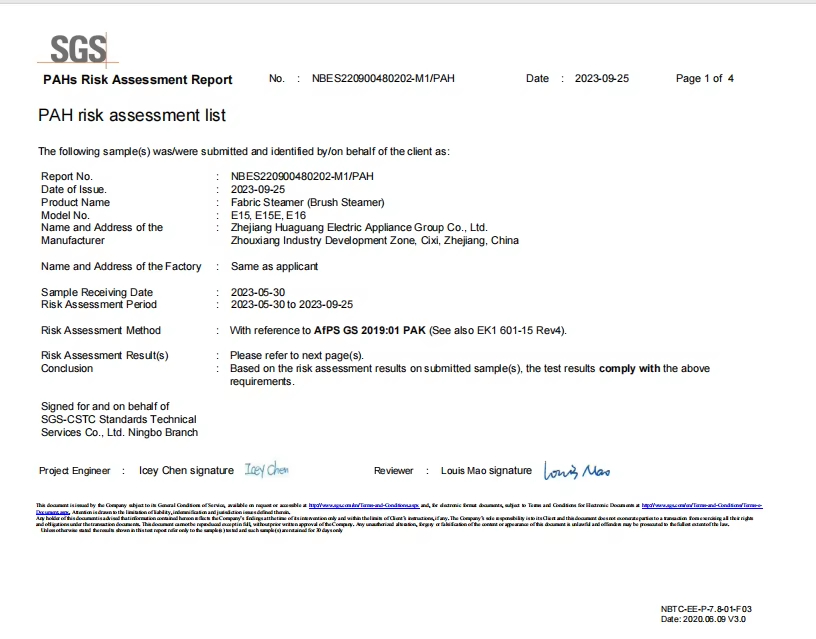 PAHs Risk Assessment Report