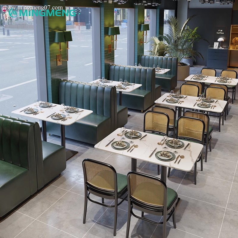 bright-canteen-style-restaurant-rattan-chair-layout