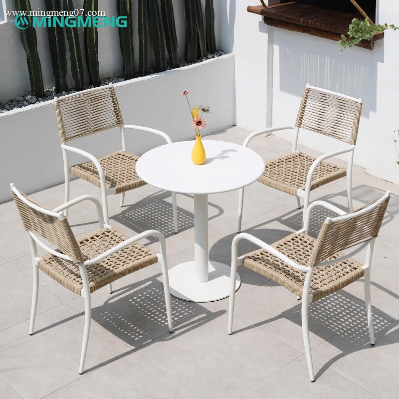 white-frame-outdoor-chair-rattan-seat