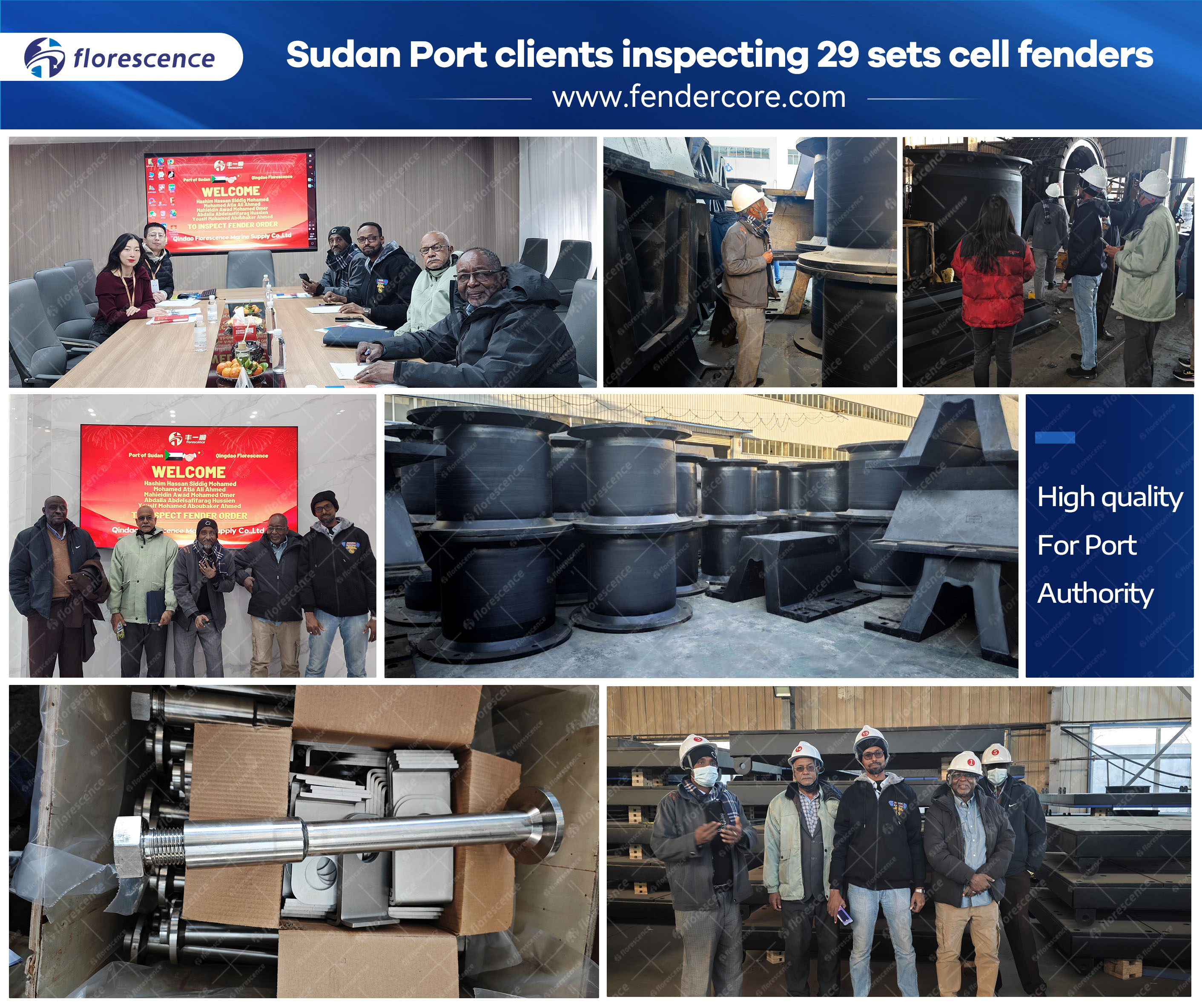 1Port Sudan client inspecting cell fenders