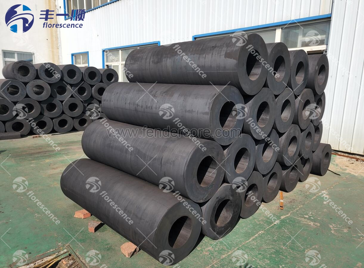 Cylindrical fenders in factory