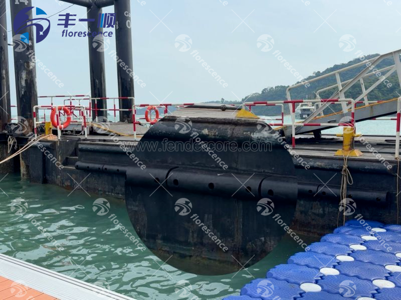 Florescence Marine DD fenders used in port