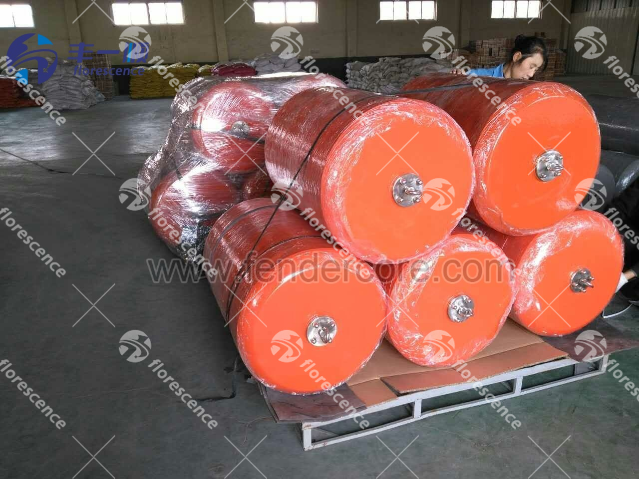 Florescence orange foam fender