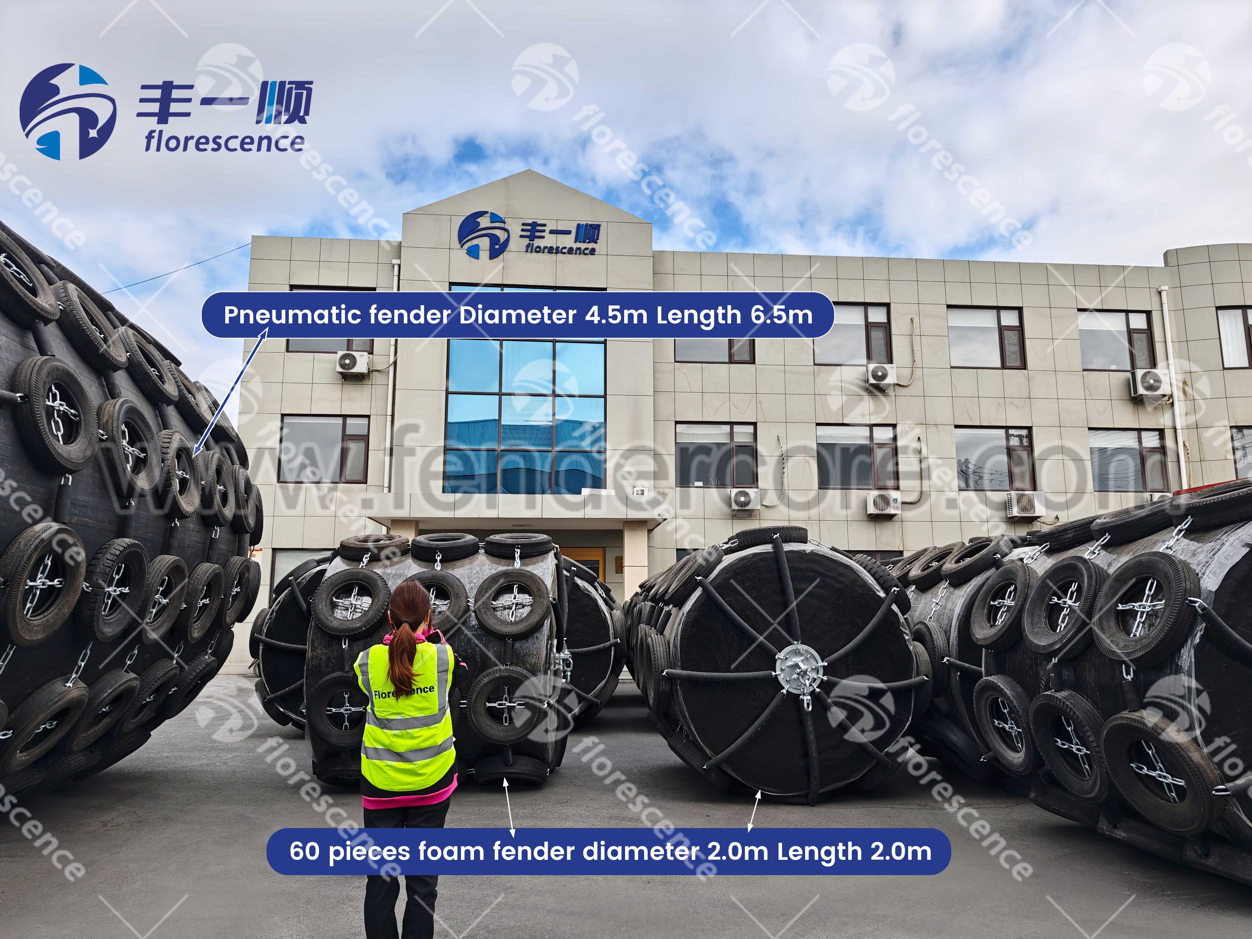 Florescence pneumatic fenders test