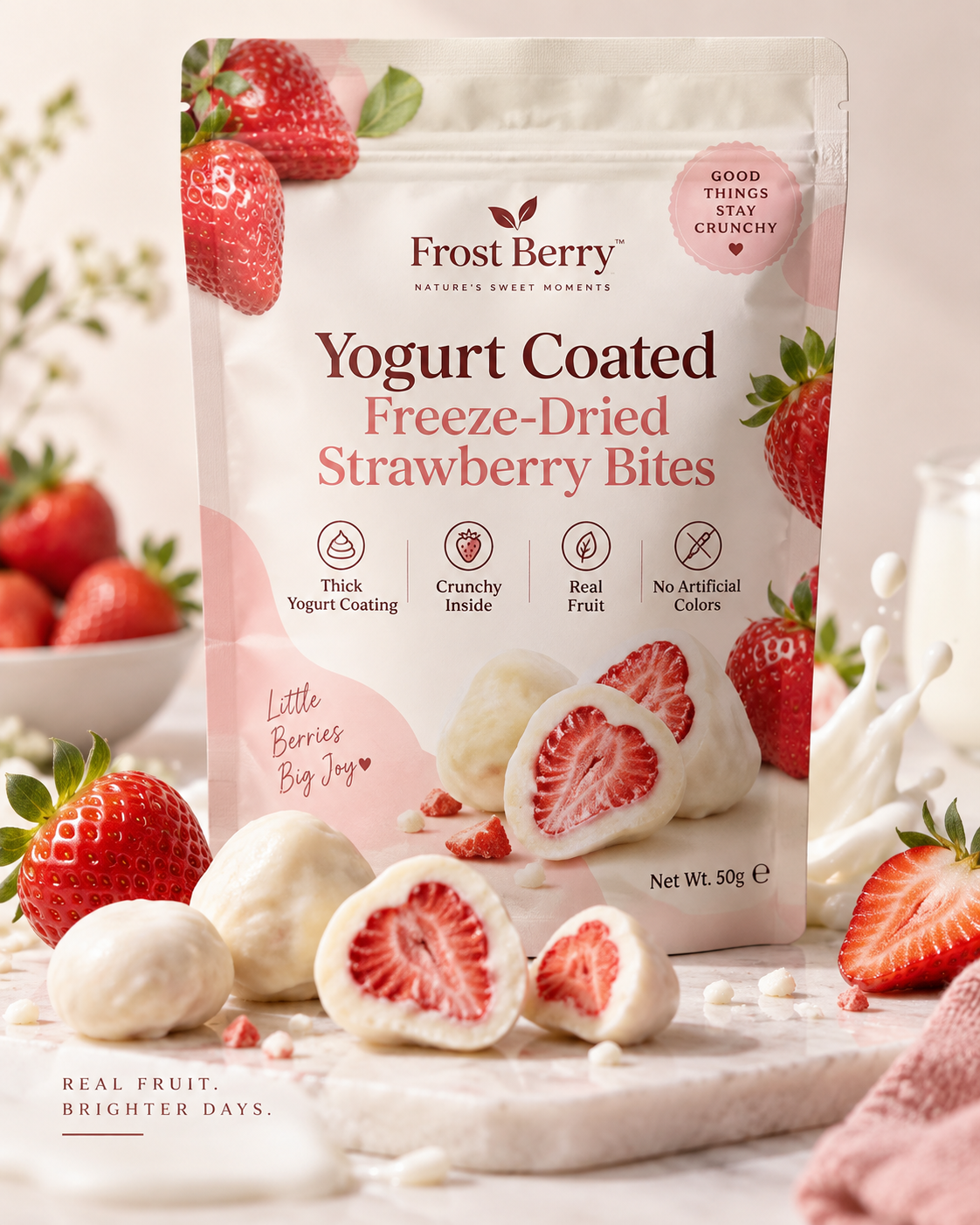 Custom-packaging freeze-dried fruit private label development