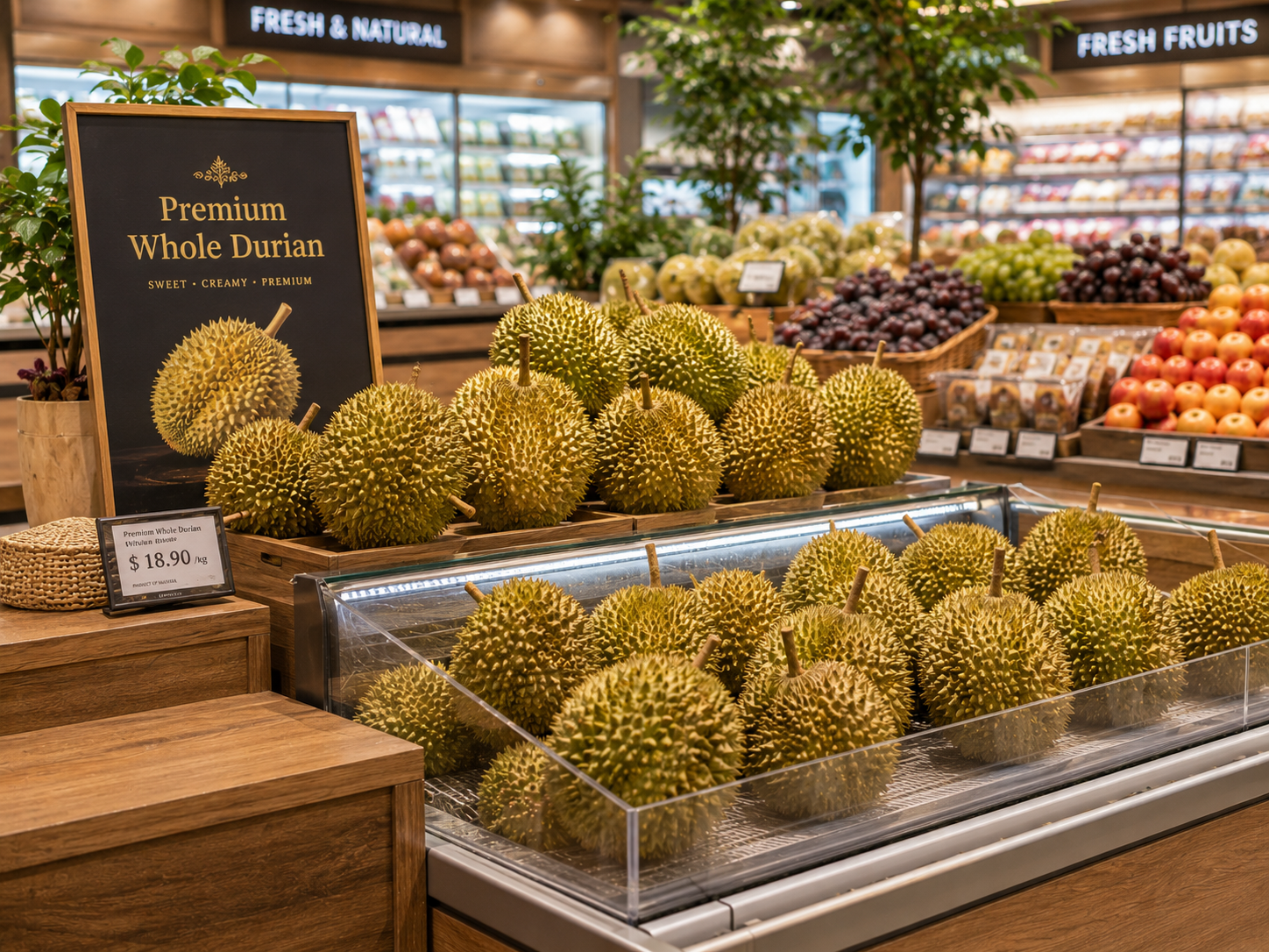 Fresh durian supply as the fourth durian format alongside freeze-dried durian, durian powder and frozen pulp