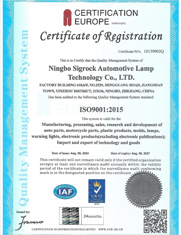 Certificate of Registration