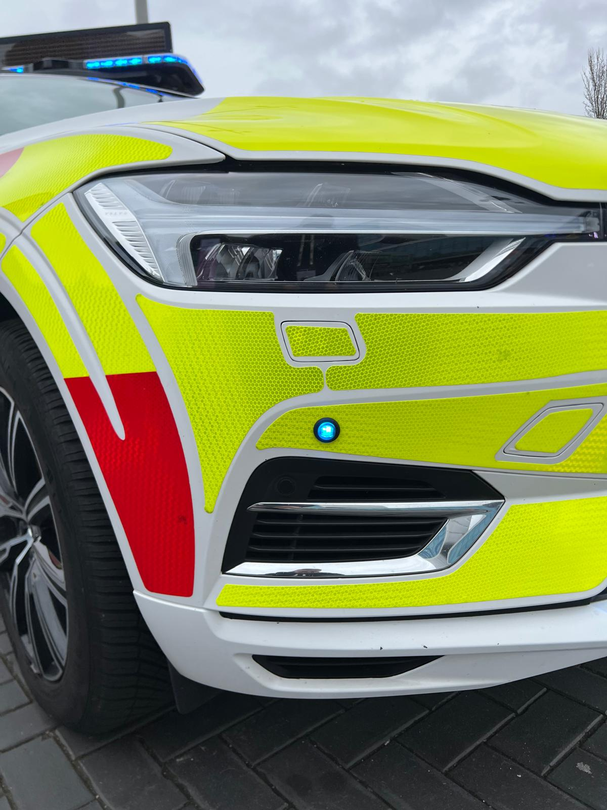 LED hideaway warning light mounted on a vehicle for discreet warning and position lighting