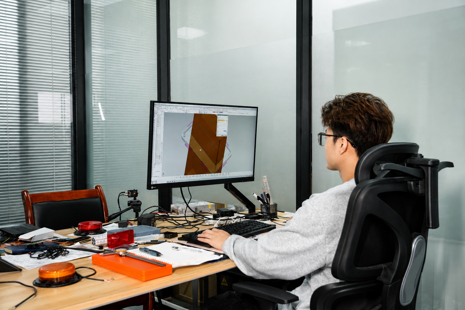 Optical and electrical design work for LED warning lights