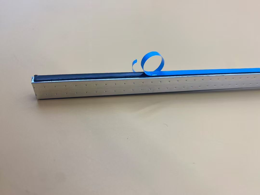 Aluminum spacer with butyl tape