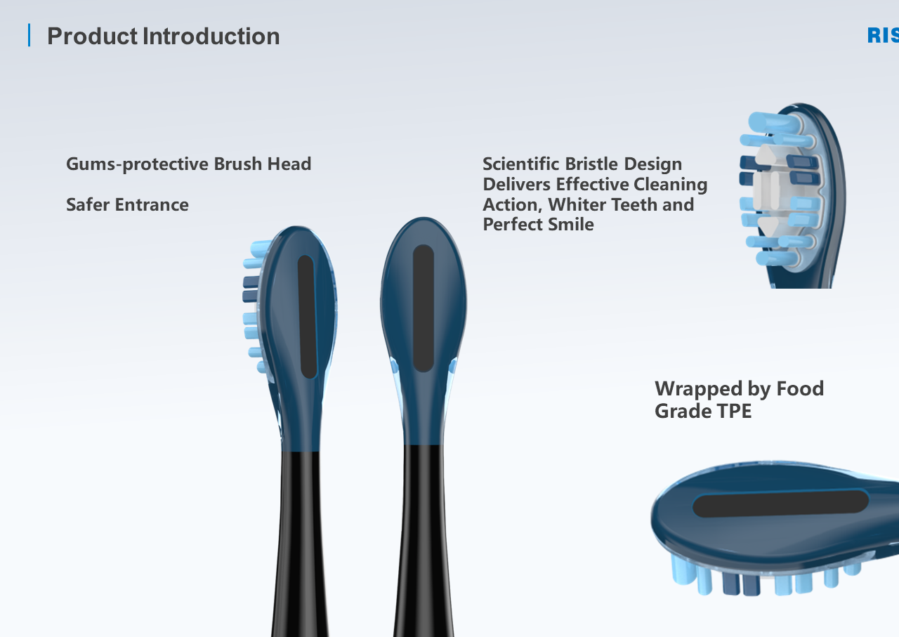 T2407 Ultra-Wide 60° Oscillating Sonic Toothbrush for Superior Cleaning & Gum Care