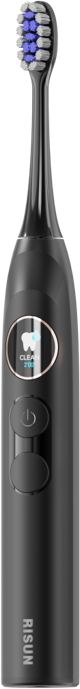 RisunTech T2428 Smart LCD Sonic Electric Toothbrush with 3-Color Pressure Sensor & 30-Day Battery
