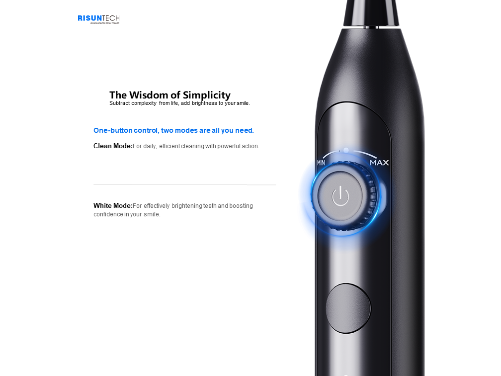 T2432 Whitening Sonic Toothbrush with Stepless Speed & Powerful Stain Removal