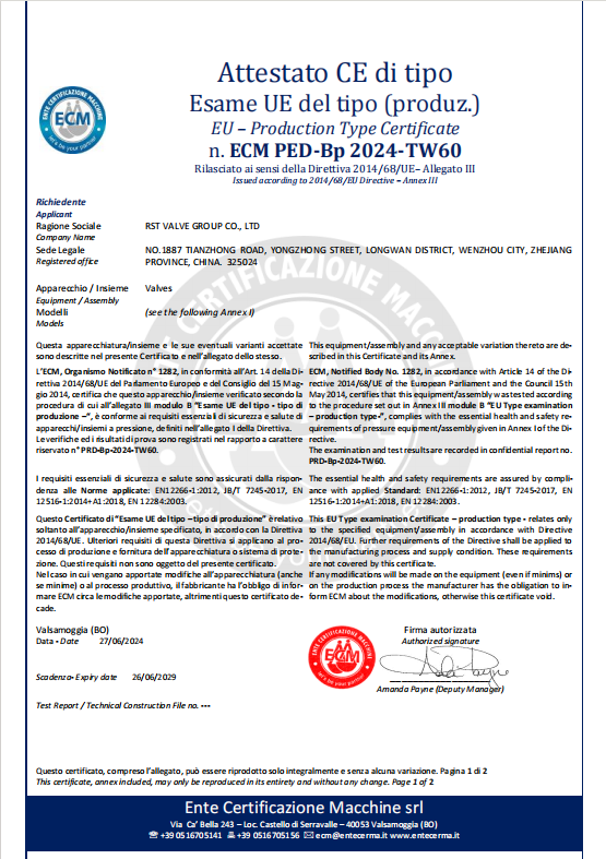 EU‑Production Type Certificate