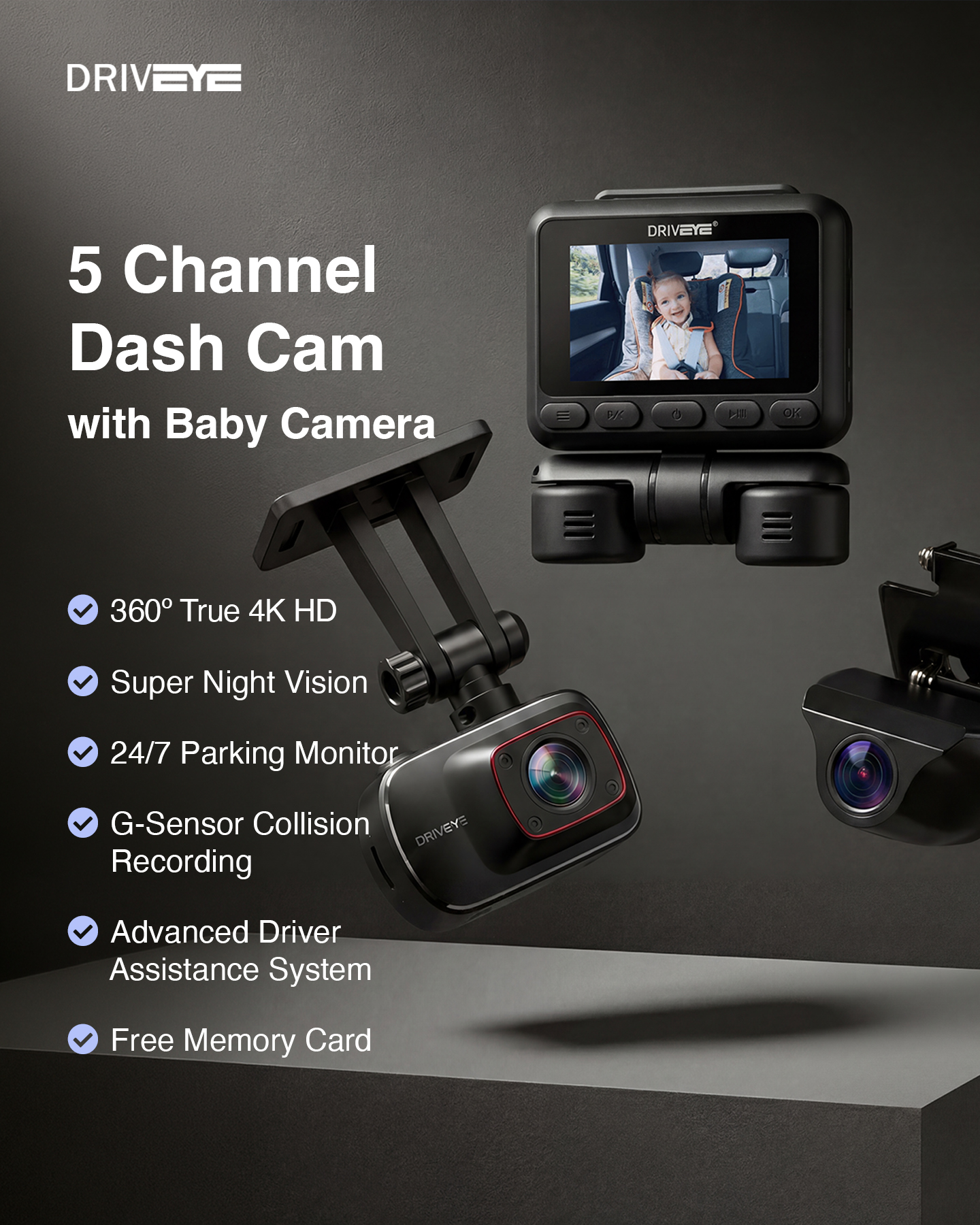 D9pro dash cam for baby family pet