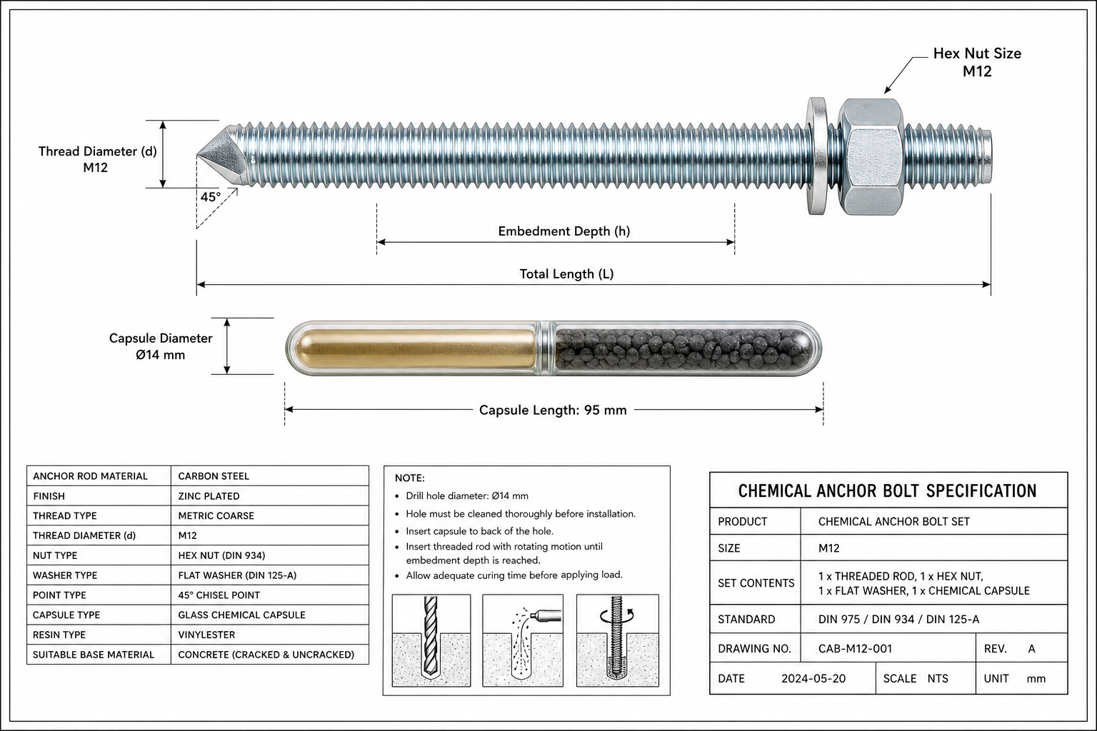 Chemical Anchor Bolt