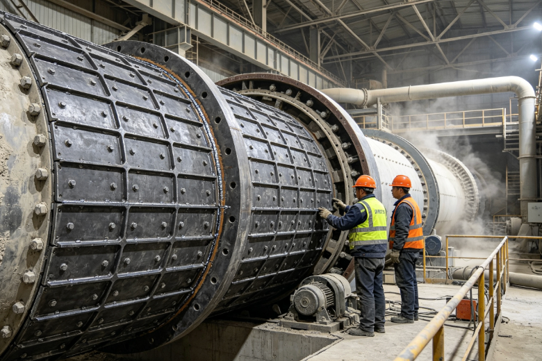 Cement plant hopper and chute liners fabricated from wear resistant steel plate