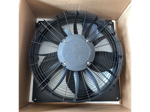 EC axial flow fans with guide vanes for dry coolers