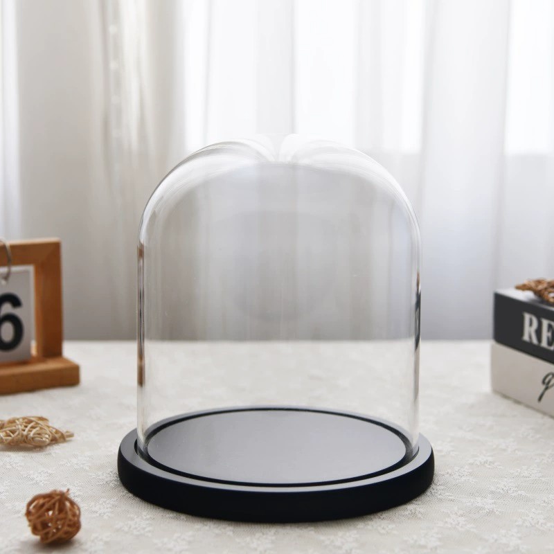 Clear Glass Cloche Decor Stand