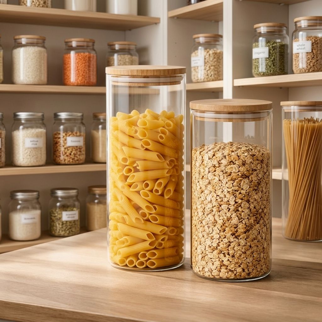Clear Glass Jar for Food Store