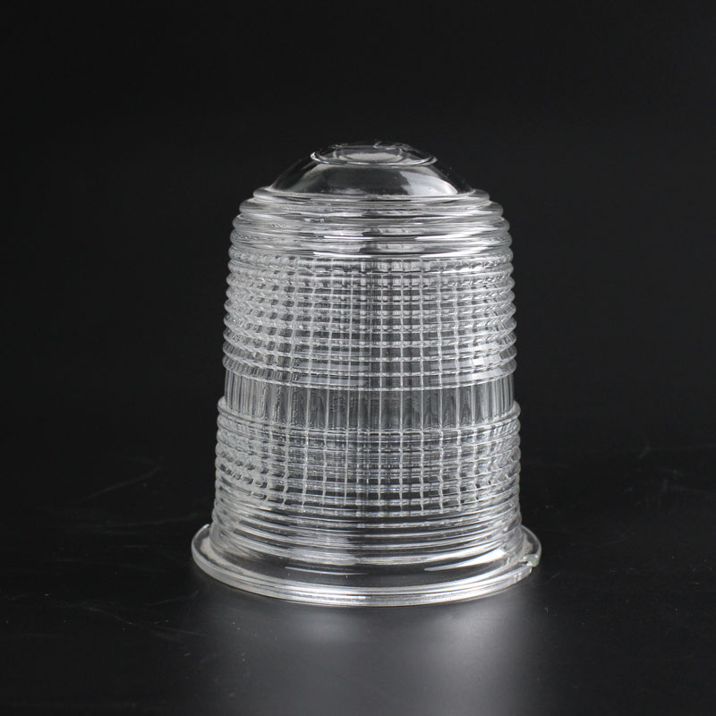 Clear borosilicate pressed glass lamp shades