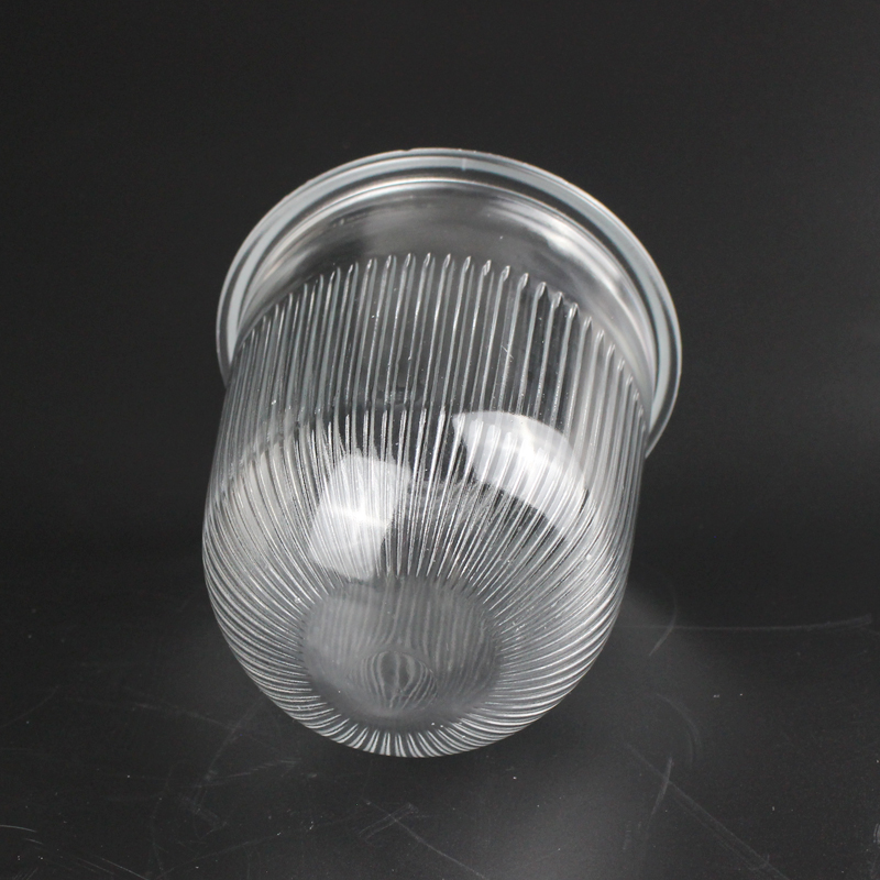 Dome pressed glass lamp cover