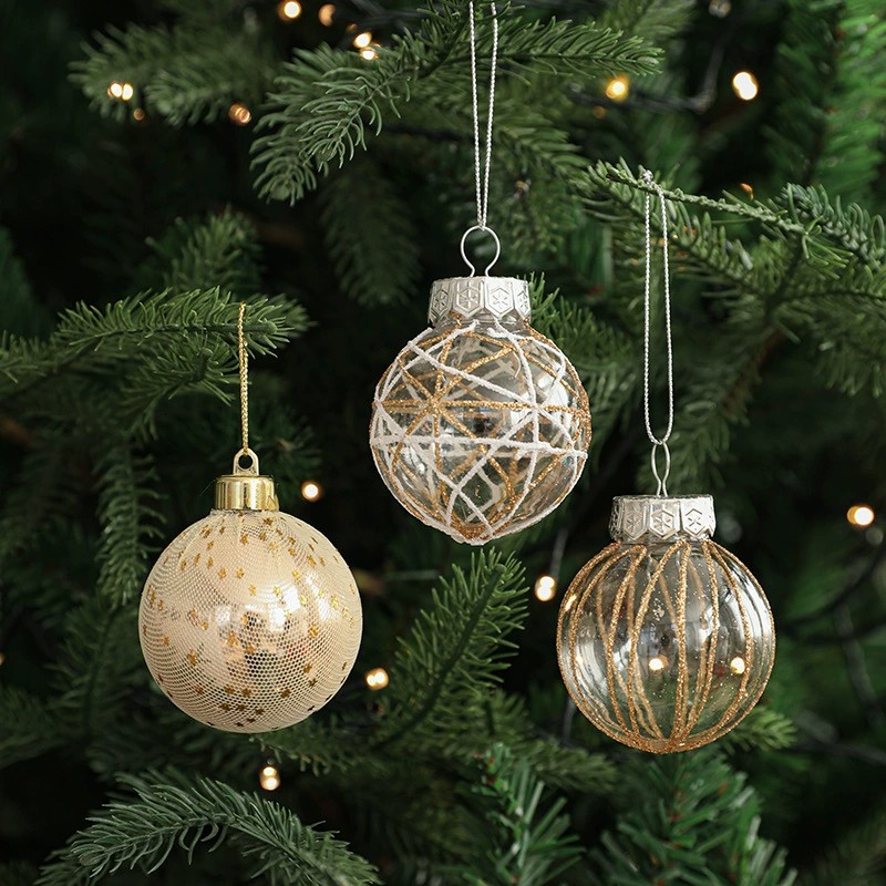 Festive Glass Ball Christmas Decor