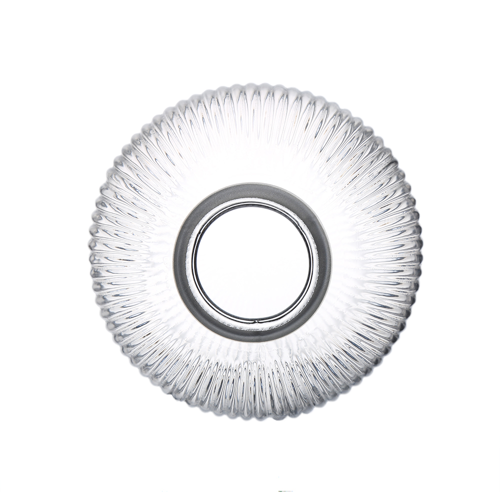 Fluted Sphere Clear Glass Shade
