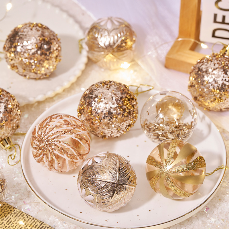 Gold Glass Christmas Tree Baubles