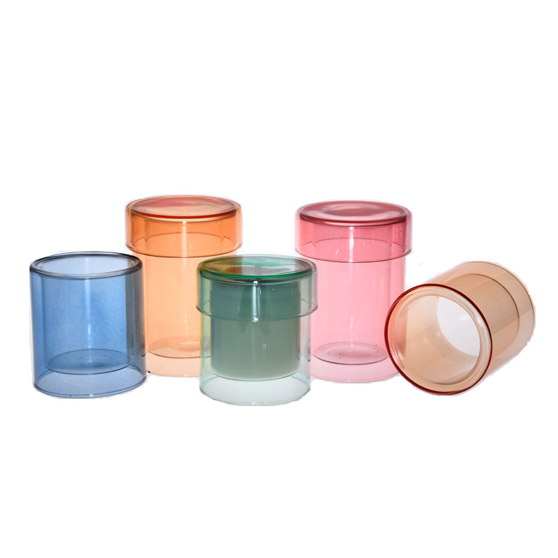 Panited glass candle cup