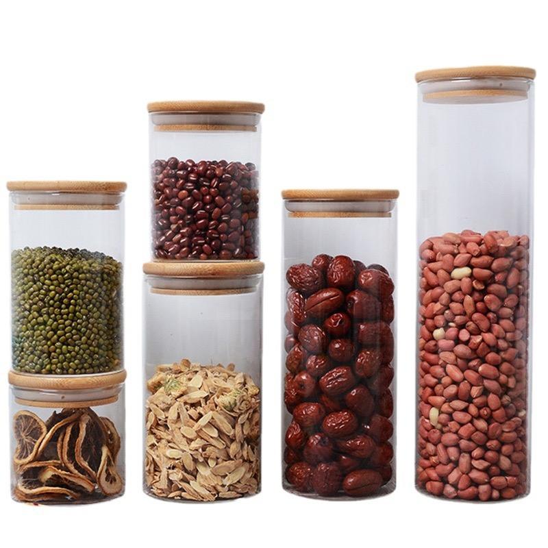 Storage jar with bamboo lid
