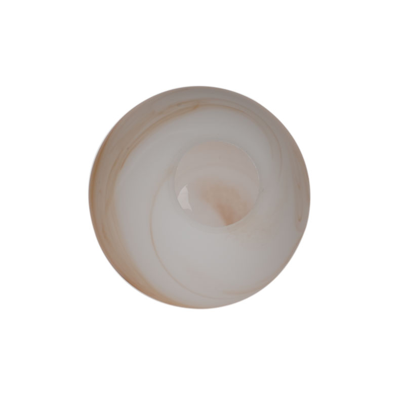swirled amber opal glass globe