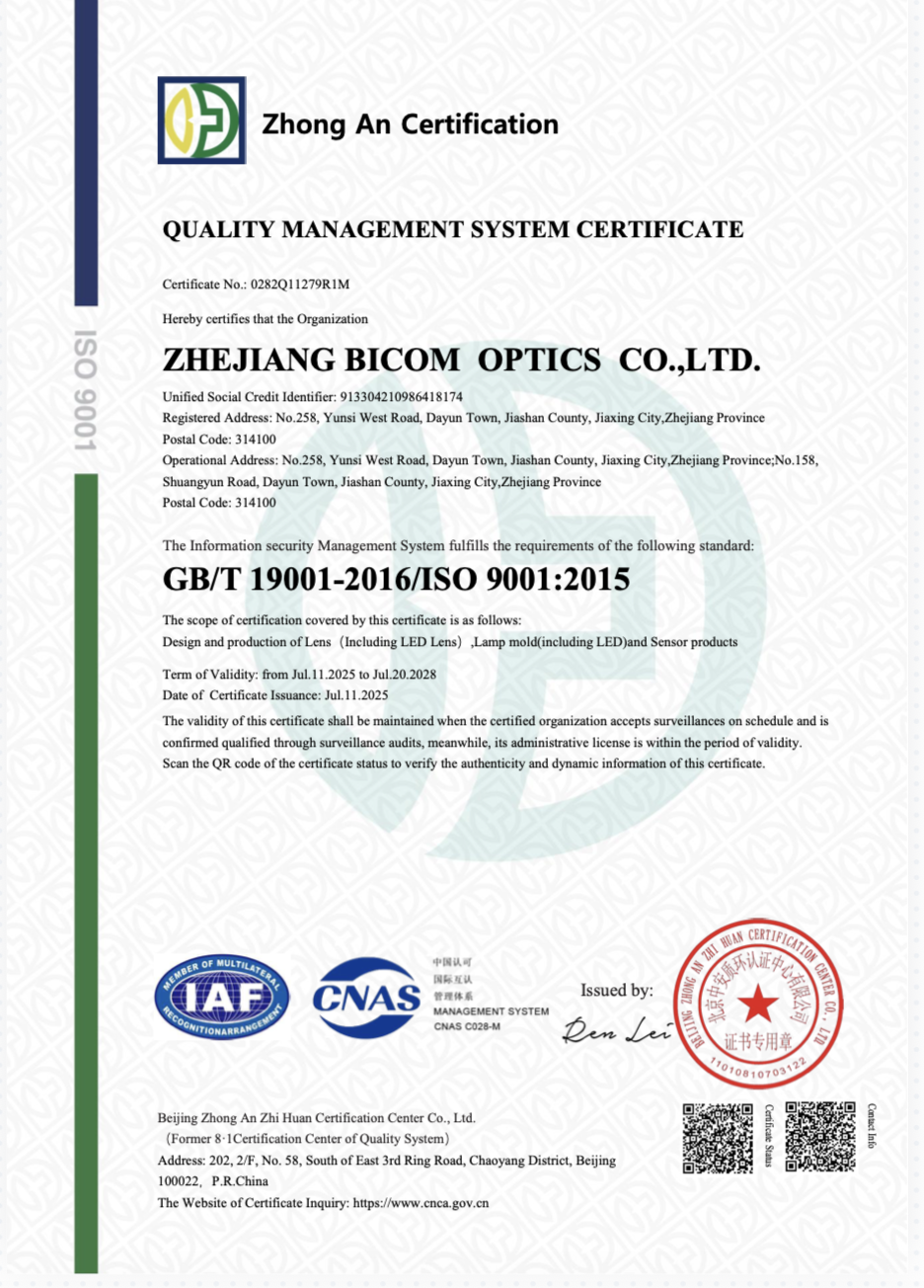 QUALITY MANAGEMENT SYSTEM CERTIFICATE