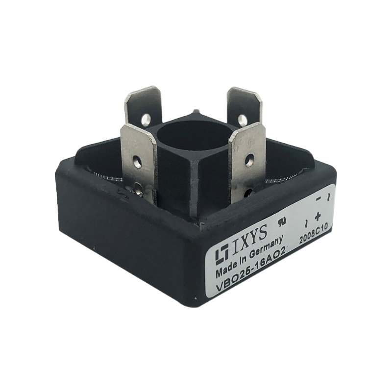 Power rectifier bridge module with isolated baseplate and screw terminals