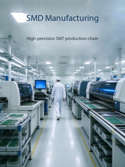SMD manufacturing workshop handling power semiconductor modules for industrial power conversion equipment