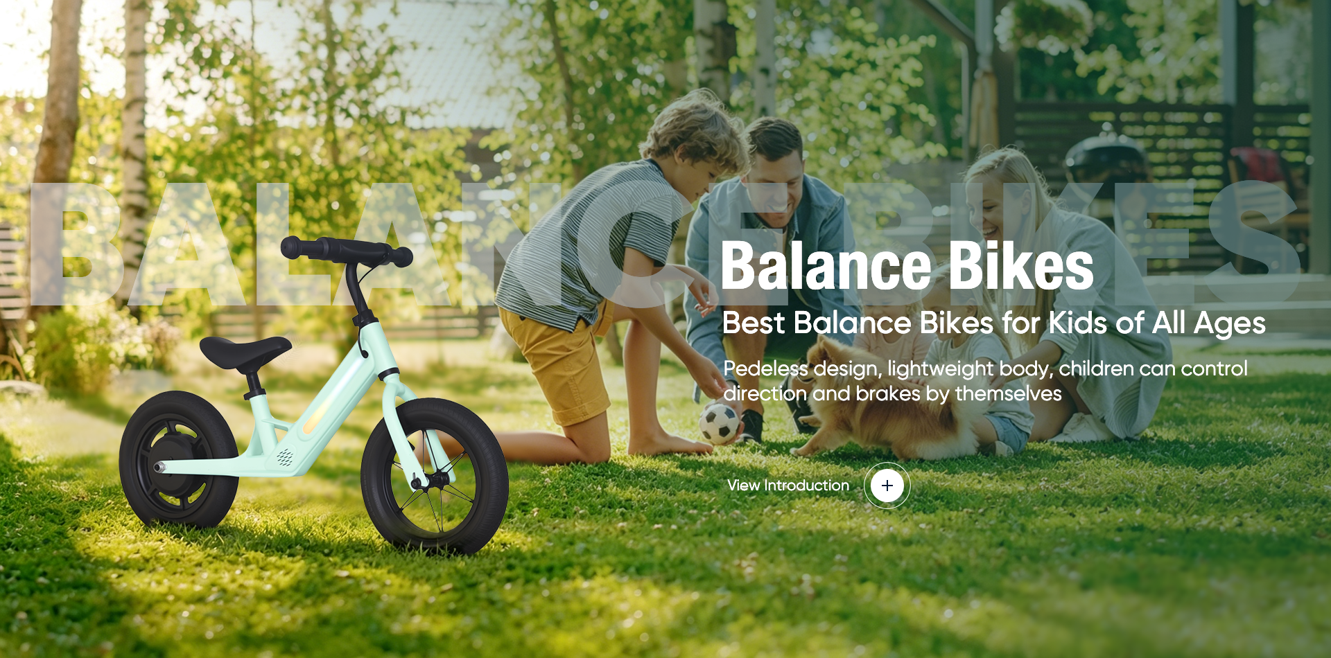 Children balance bikes prepared for preschool and retail use