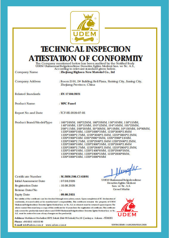 TECHNICAL INSPECTION ATTESTATION OF CONFORMITY