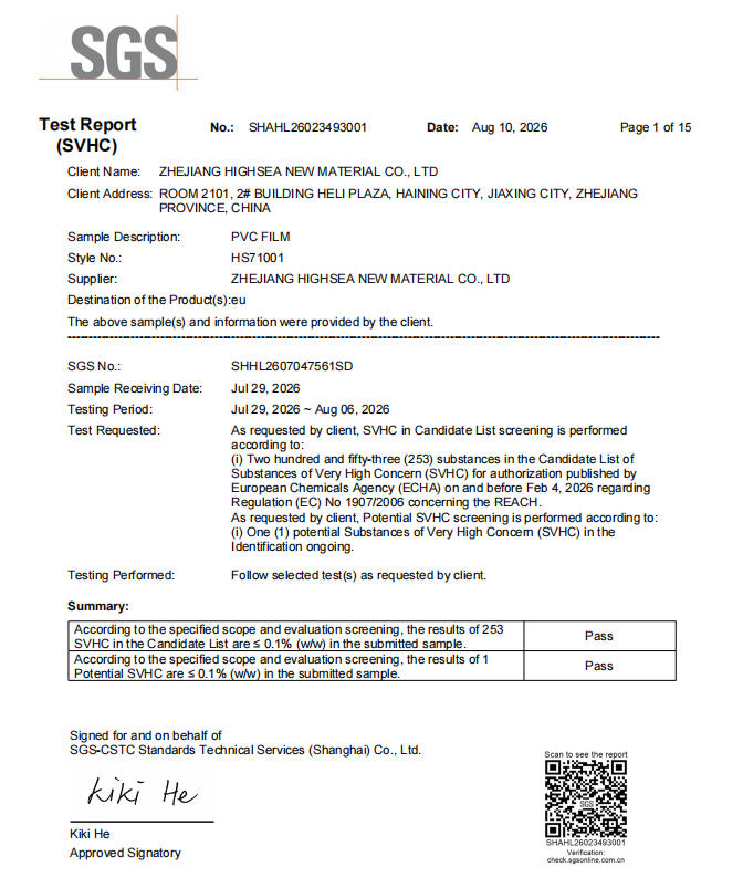 Test Report (SVHC)