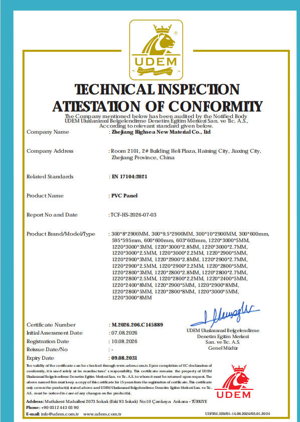TECHNICAL INSPECTION ATTESTATION OF CONFORMITY