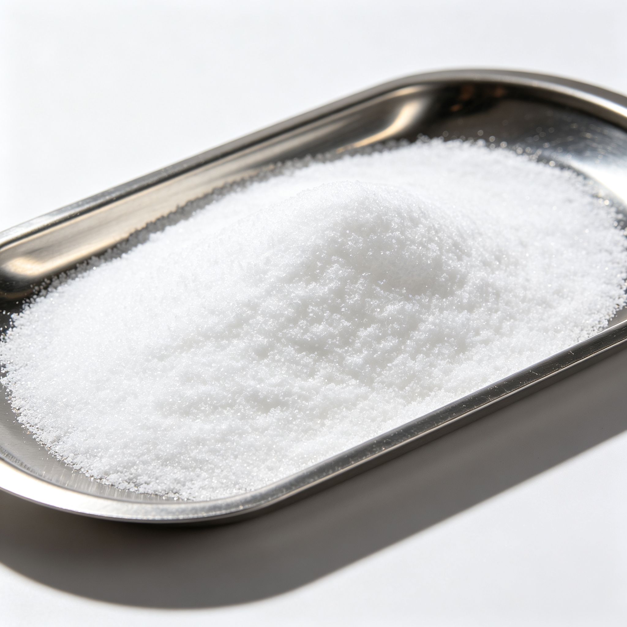 Silica Powder in Metal Tray