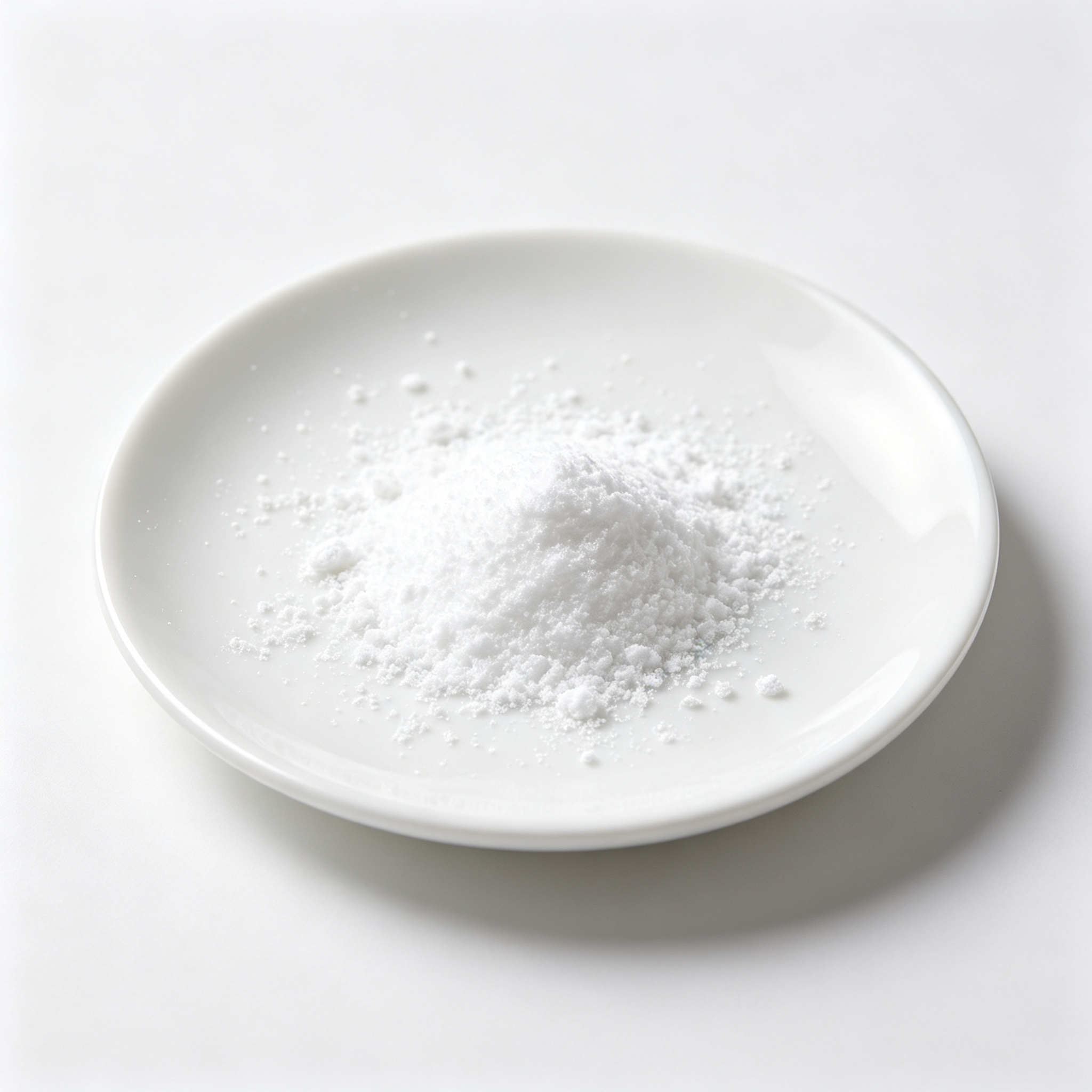 Silica Powder on White Plate