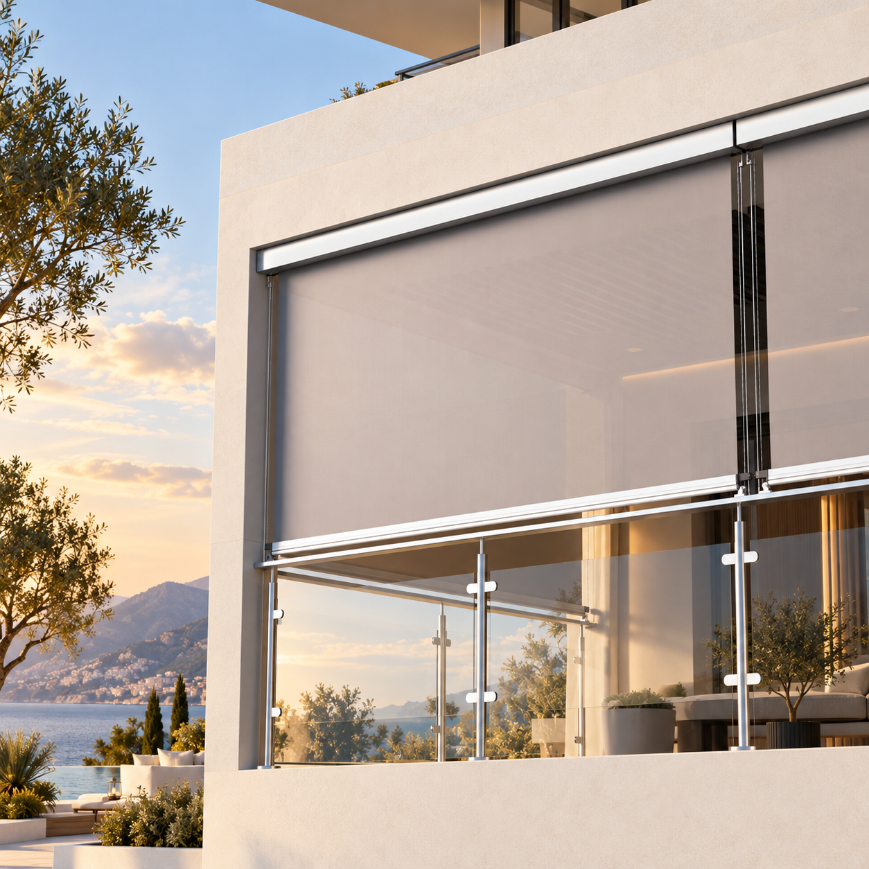 DK120-63 Cable-Guided Zip Screen