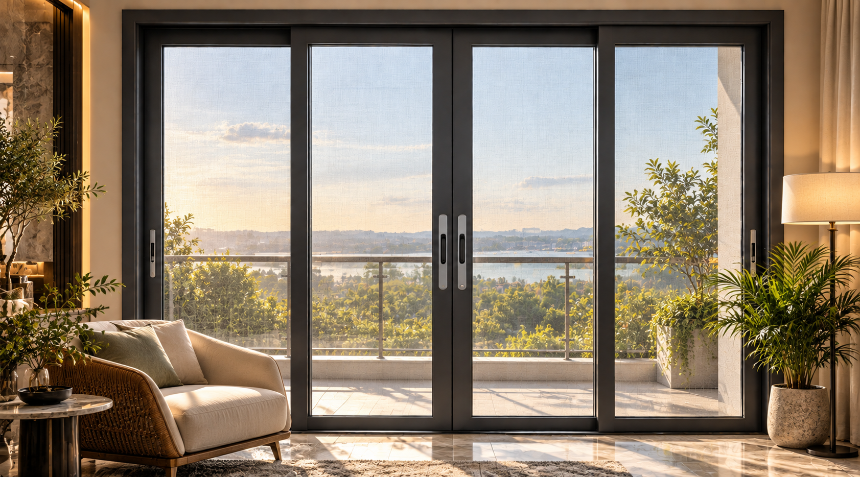 VRM70 Dual-drive Synchronized Quick-Install Flat-Push Retractable Screen Door