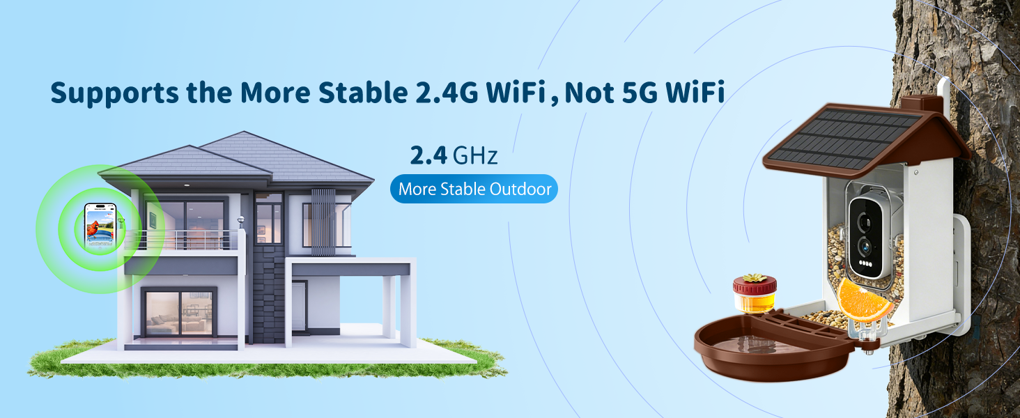 Wireless outdoor bird camera used on an apartment balcony