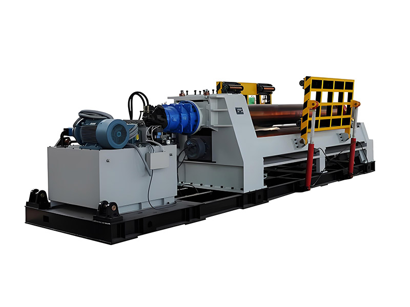 Hydraulic four-roll plate rolling machine for forming vessel shells